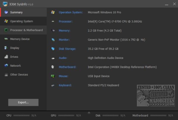 IObit SysInfo – Bild 1